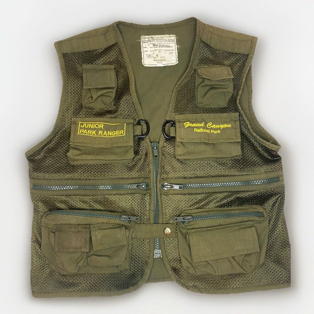 Youth Grand Canyon Junior Ranger Camping Fishing Vest Size Large Halloween Idea